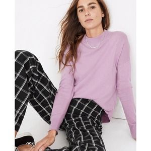 Madewell Ashbury Mockneck Sweater Purple Size Medium